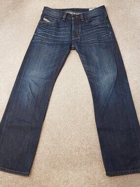 Diesel Mens Jeans 30x30 Blue Larkee 0073N Regular Straight Denim Indigo Wash W30